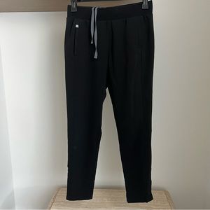 Figs Technical Collection Scrub Pants Womens Small Black Ankle Zipper